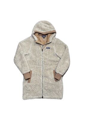 Patagonia Dusty Mesa Parka Jacket Deep Pile Fleece Womens XS Beige